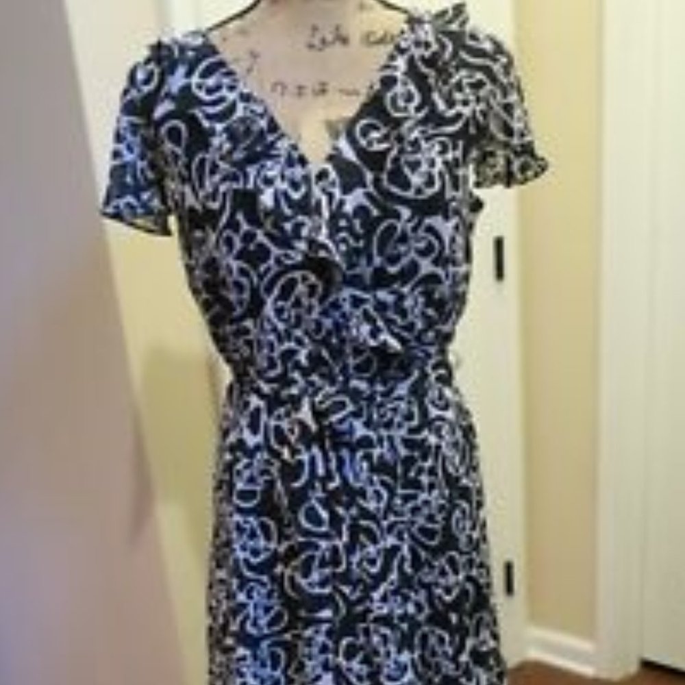 George Women’s Abstract Black White Dress Size 14 - Picture 8 of 9